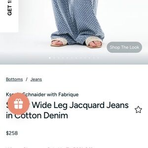 Blue Patterned Wide-Leg Pants